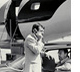 Photo of early cellular phone use.